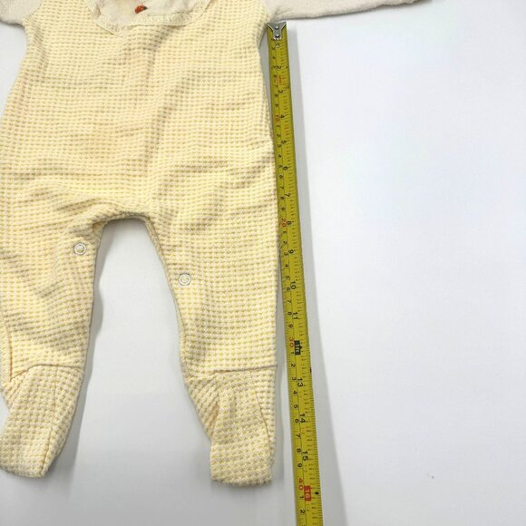 Vtg BabyGro By Gerber Baby Romper Medium 11-17 Lbs Yellow & White Floral - Picture 10 of 14
